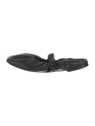 Ganni Leather Ballet Flats