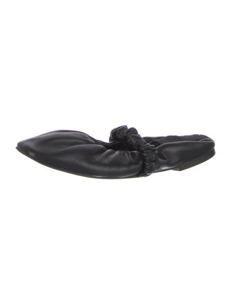 Ganni Leather Ballet Flats