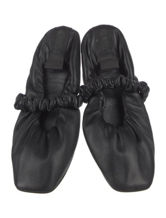 Ganni Leather Ballet Flats