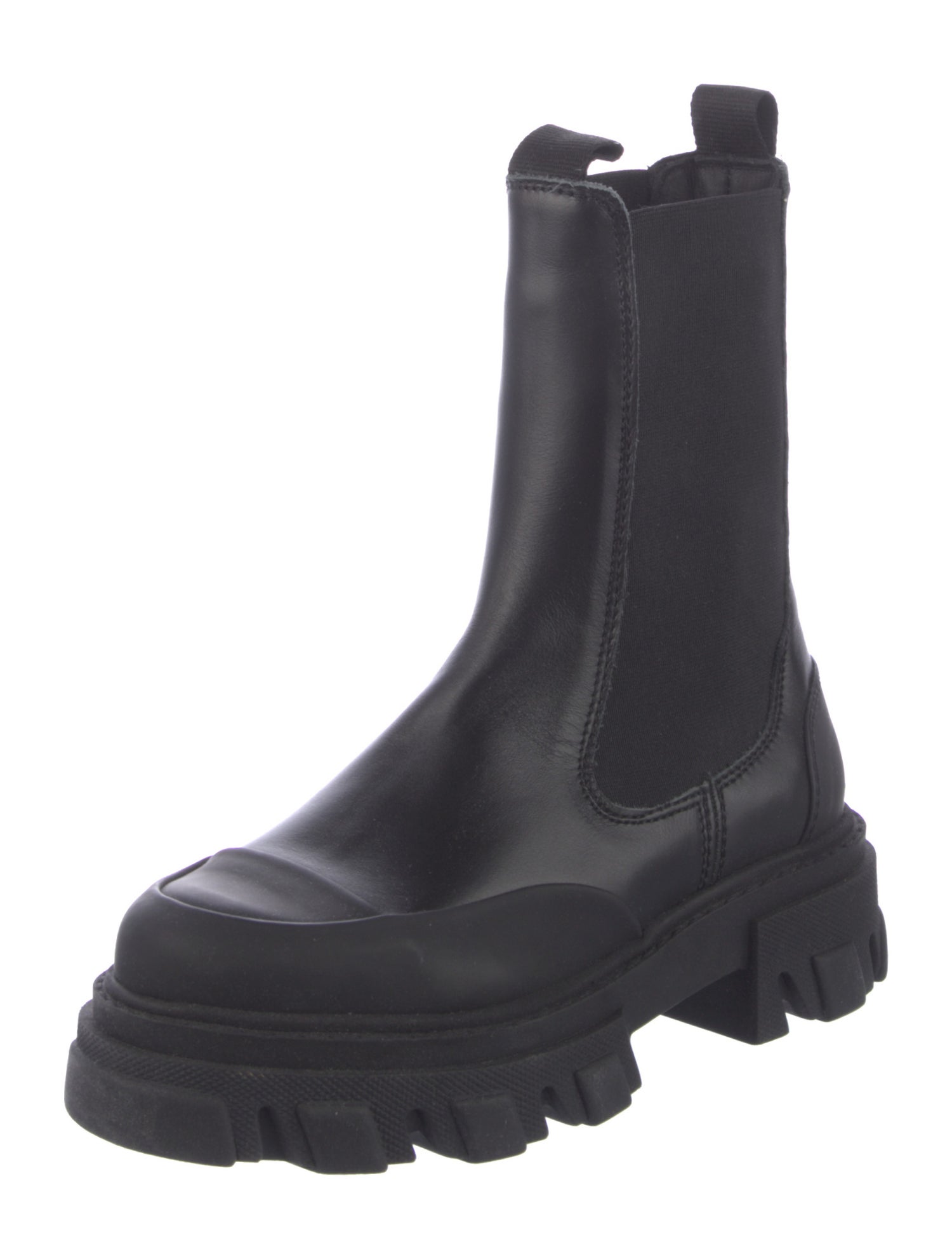 Ganni Leather Chelsea Boots