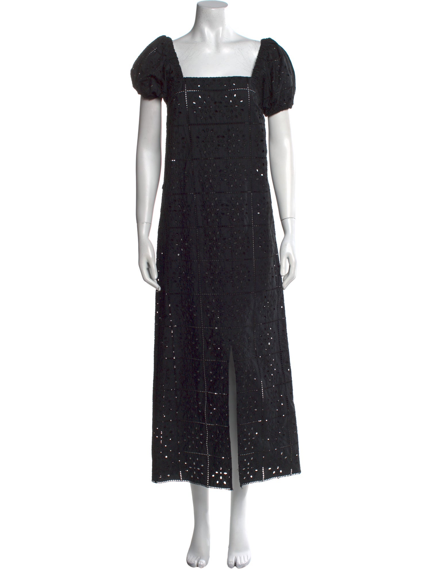 Ganni Square Neckline Long Dress