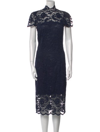 Ganni Lace Pattern Knee-Length Dress