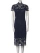 Ganni Lace Pattern Knee-Length Dress