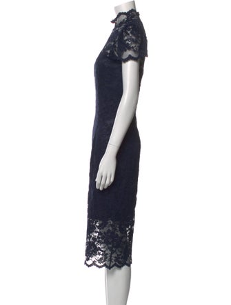 Ganni Lace Pattern Knee-Length Dress