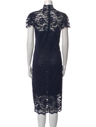 Ganni Lace Pattern Knee-Length Dress