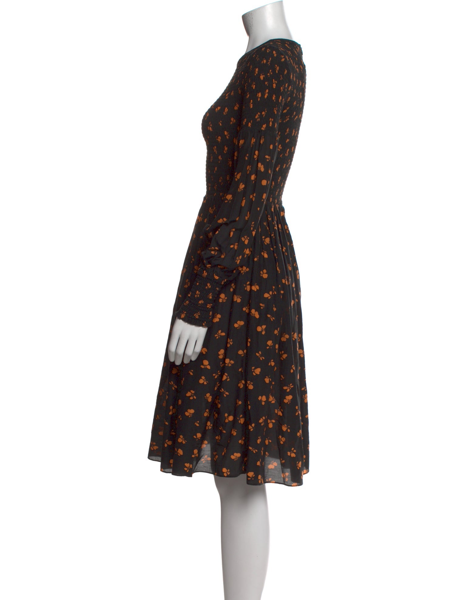 Ganni Floral Print Midi Length Dress