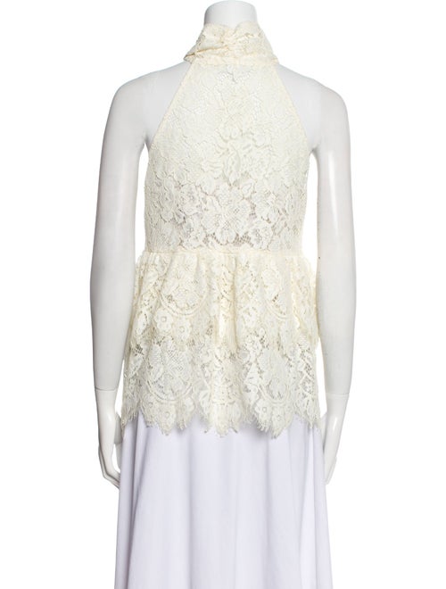 Ganni Lace Pattern Halterneck Top