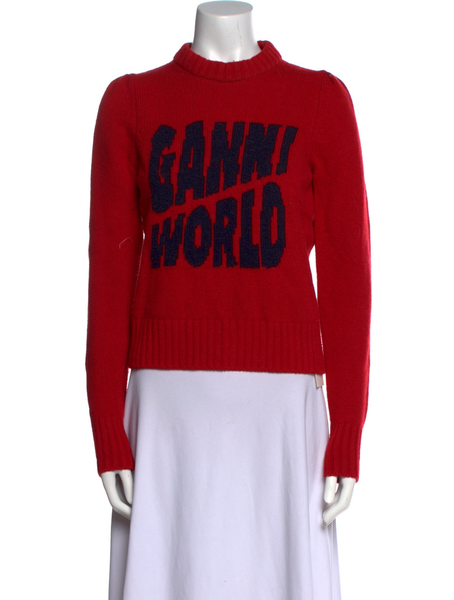 Ganni Wool Printed Sweater