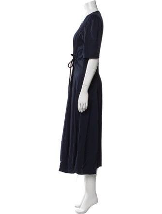 Ganni V-Neck Long Dress