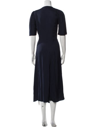 Ganni V-Neck Long Dress