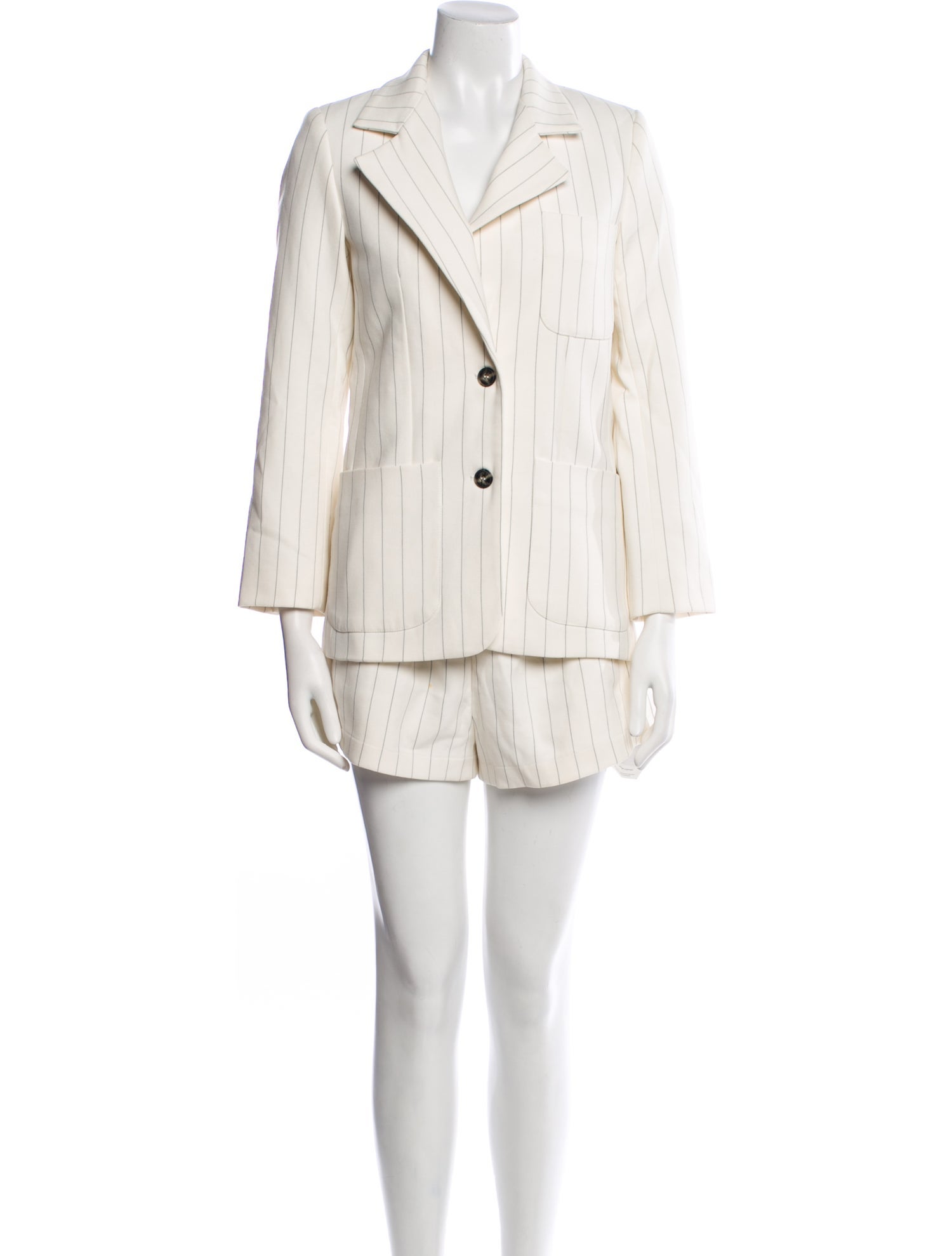 Ganni Striped Skirt Suit