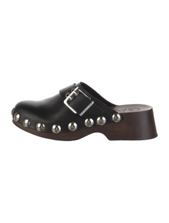 Ganni Leather Studded Accents Mules
