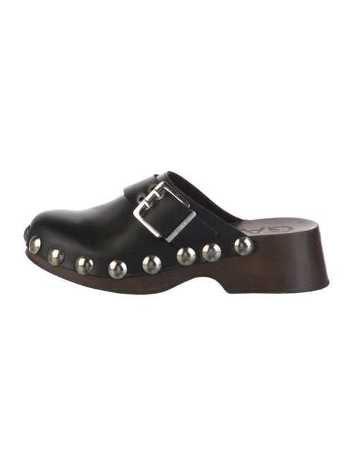 Ganni Leather Studded Accents Mules