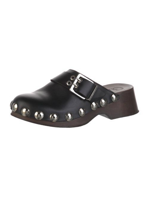 Ganni Leather Studded Accents Mules