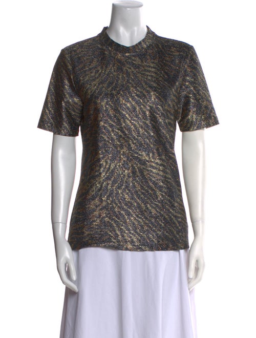 Ganni Printed Crew Neck T-Shirt