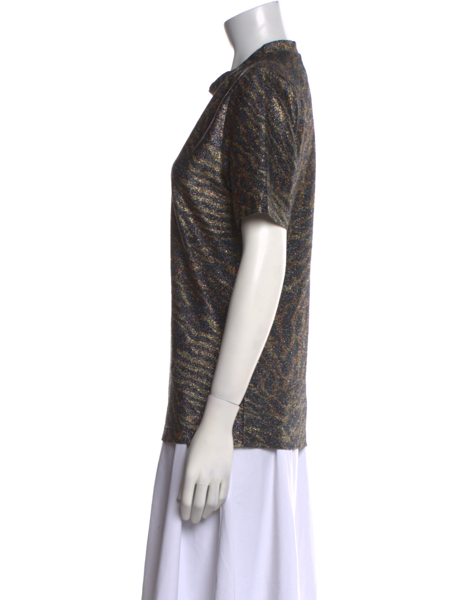 Ganni Printed Crew Neck T-Shirt