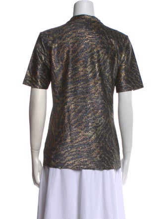 Ganni Printed Crew Neck T-Shirt