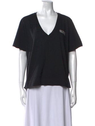 Ganni V-Neck Short Sleeve T-Shirt