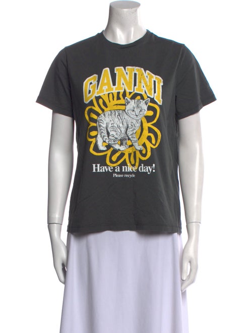 Ganni Graphic Print Crew Neck T-Shirt