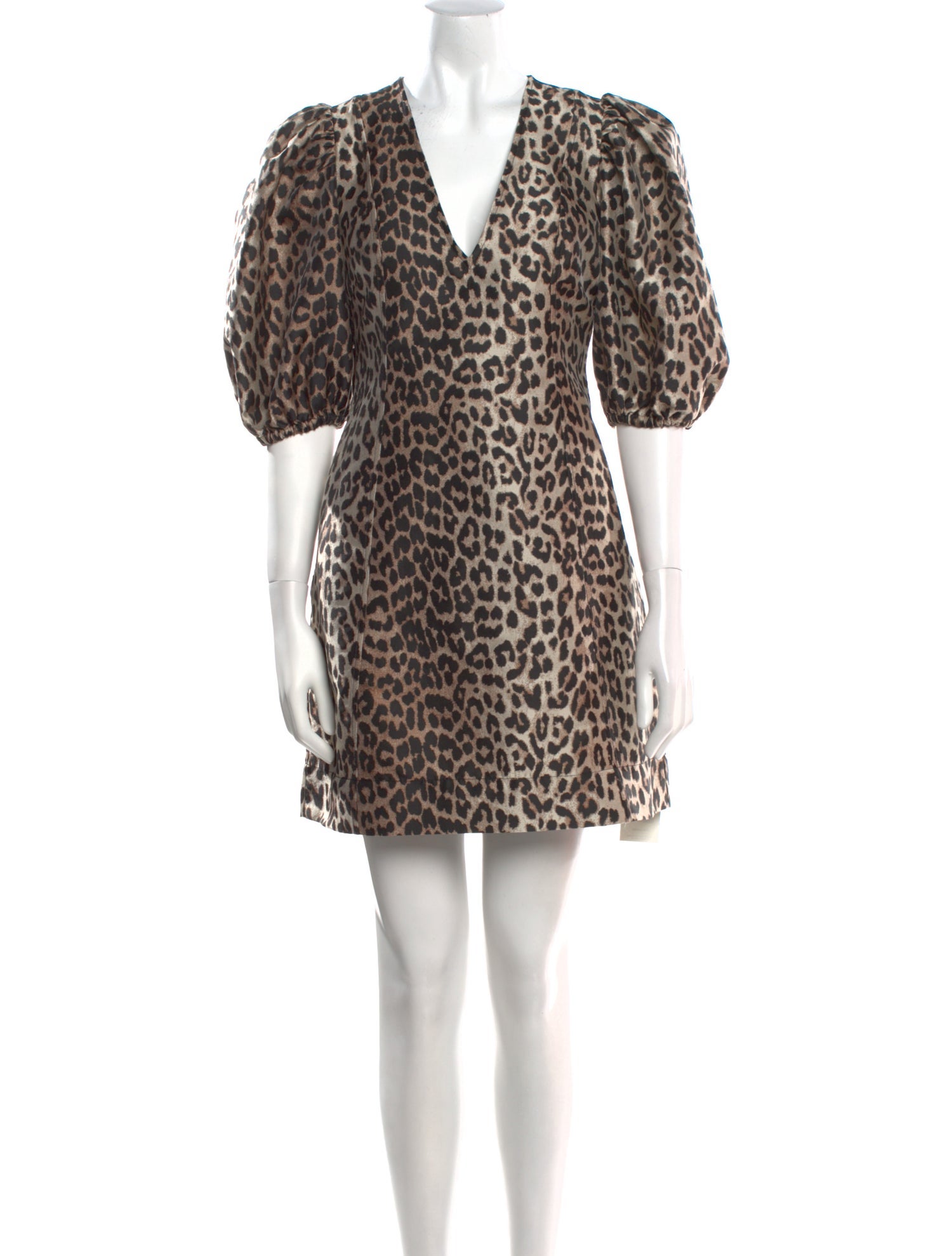 Ganni Animal Print Mini Dress