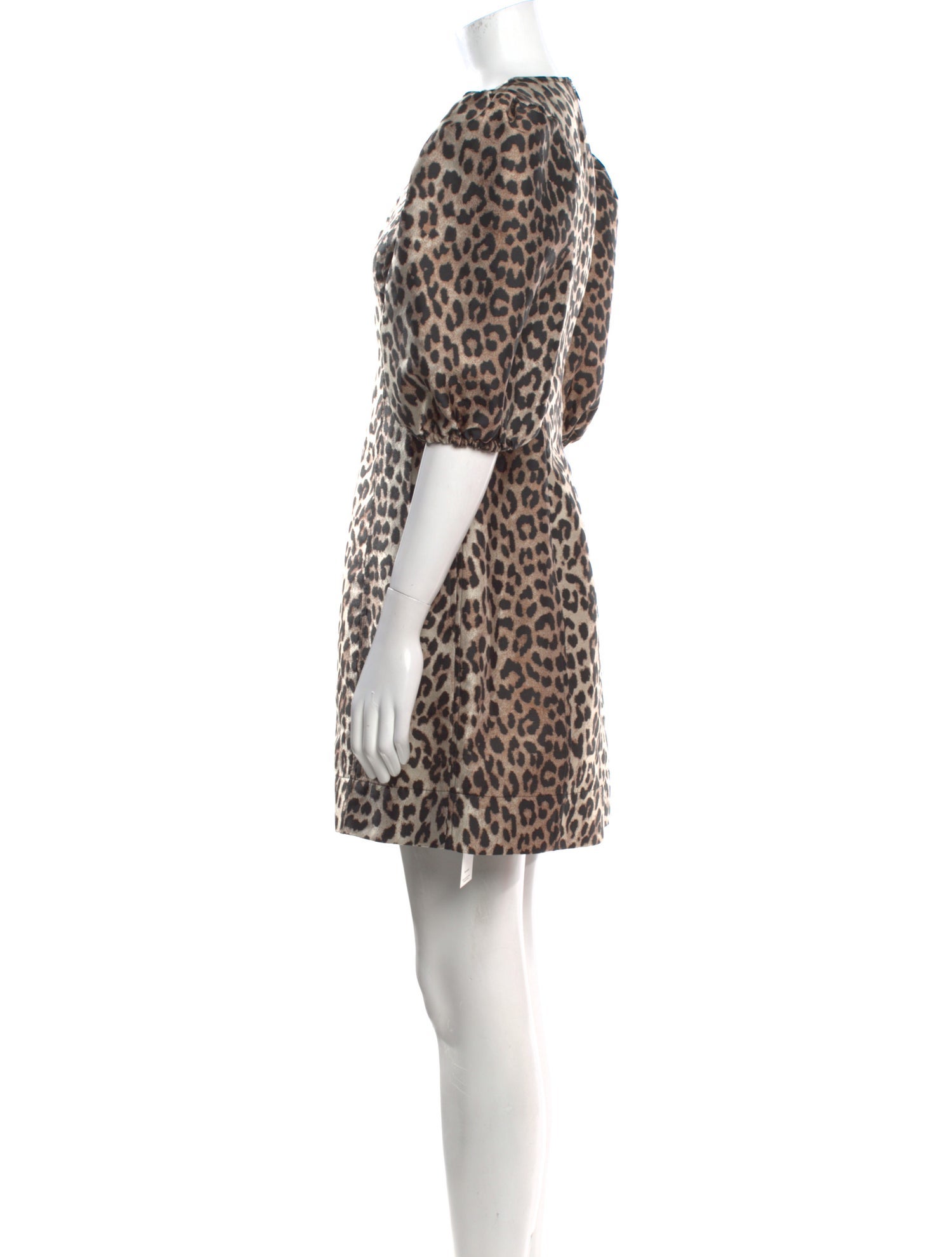 Ganni Animal Print Mini Dress