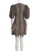 Ganni Animal Print Mini Dress