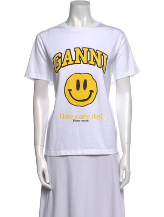 Ganni Graphic Print Crew Neck T-Shirt