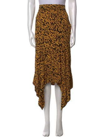 Ganni Animal Print Midi Length Skirt