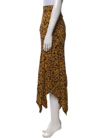Ganni Animal Print Midi Length Skirt