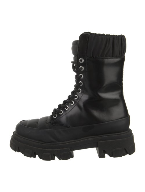 Ganni Leather Combat Boots