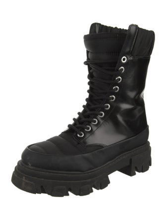 Ganni Leather Combat Boots