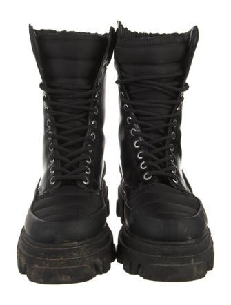 Ganni Leather Combat Boots