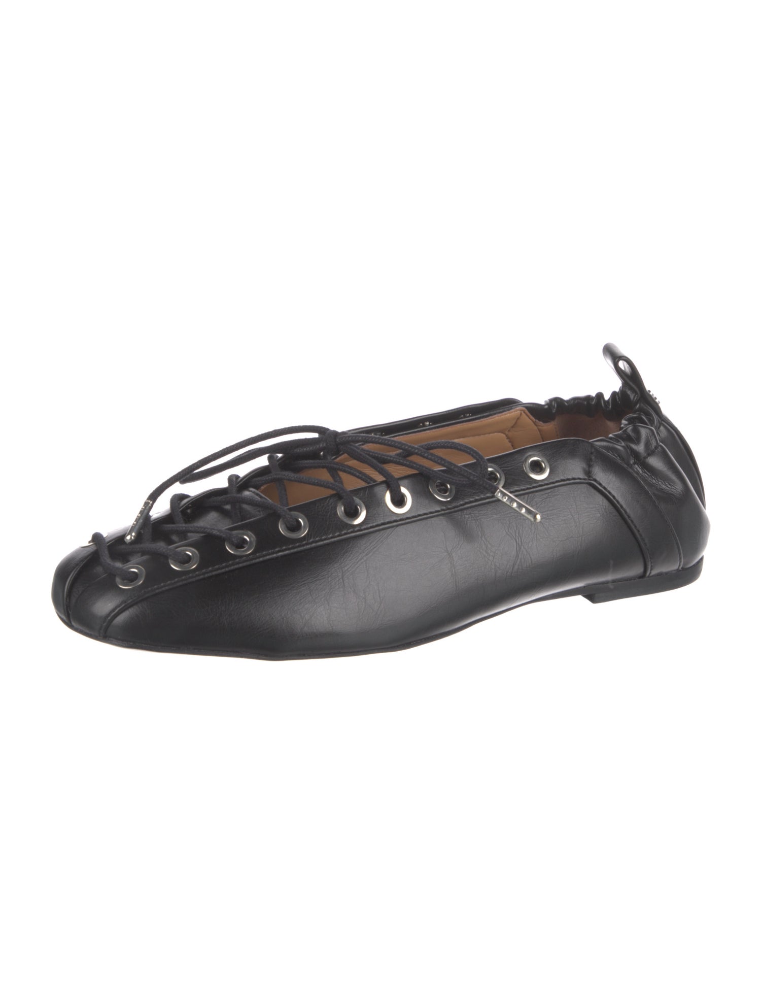Ganni Leather Ballet Flats