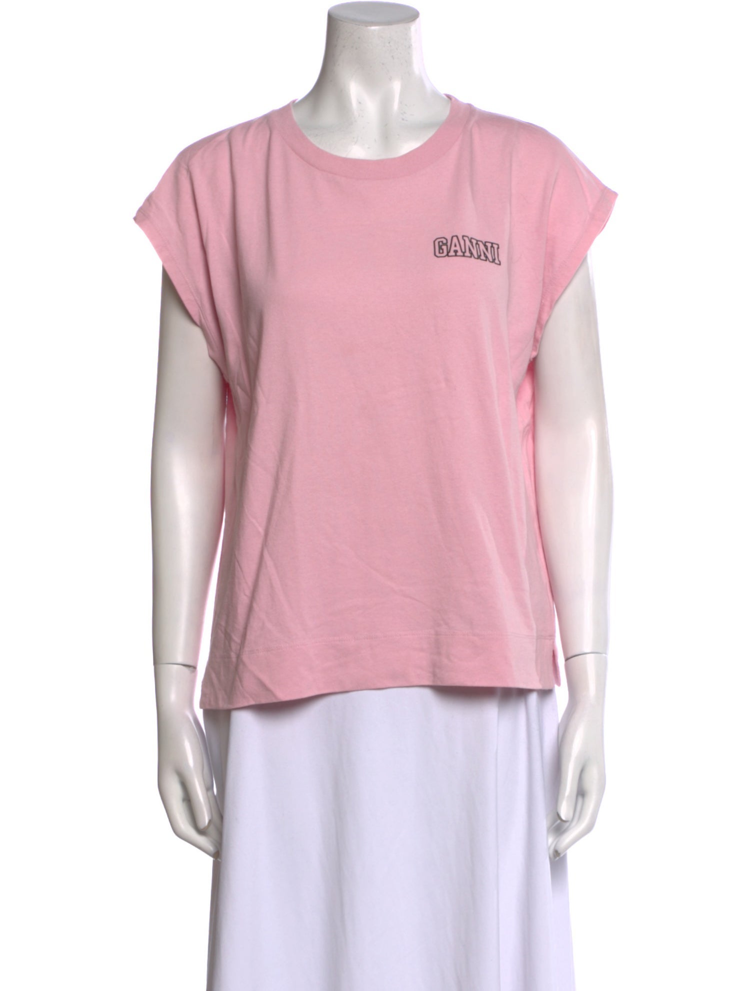 Ganni Crew Neck Short Sleeve T-Shirt