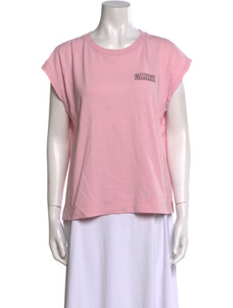 Ganni Crew Neck Short Sleeve T-Shirt
