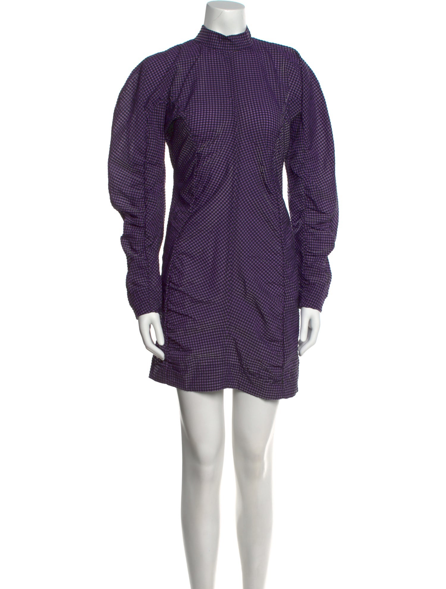 Ganni Mock Neck Mini Dress