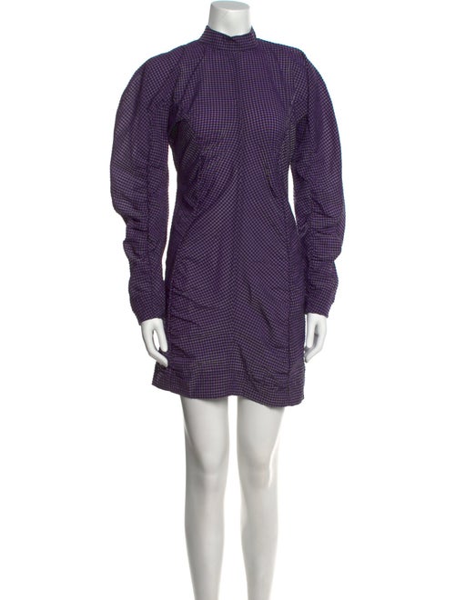 Ganni Mock Neck Mini Dress