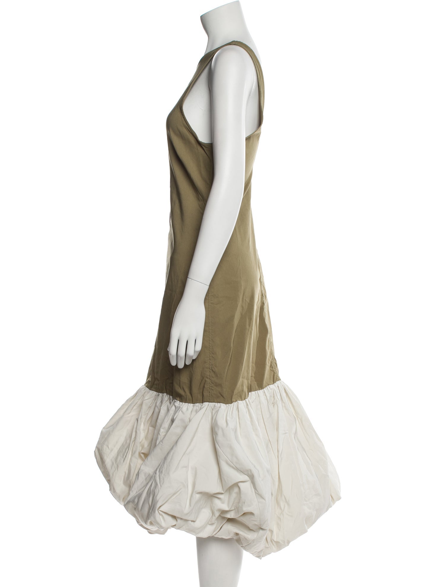 Ganni Scoop Neck Midi Length Dress w/ Tags