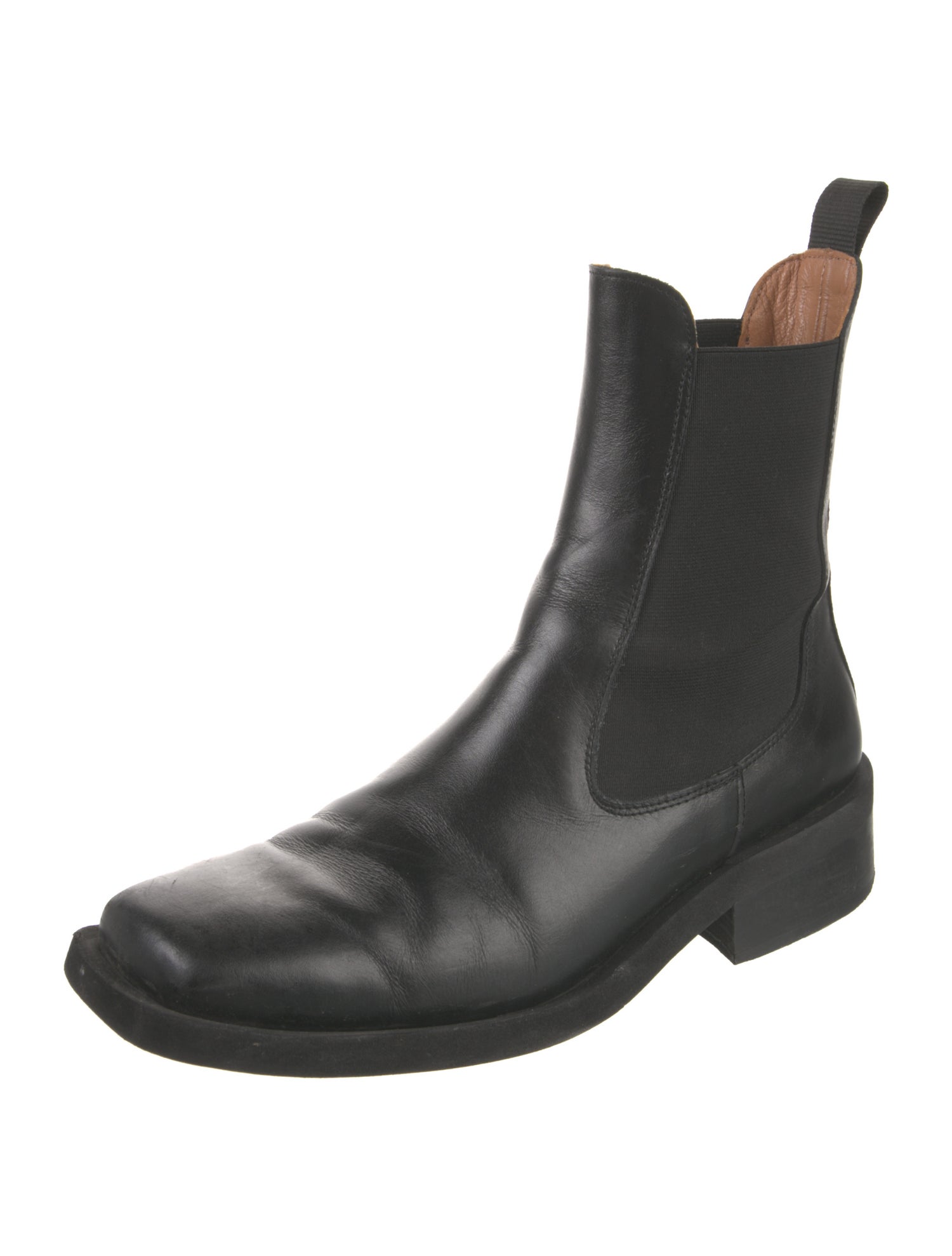 Ganni Leather Chelsea Boots