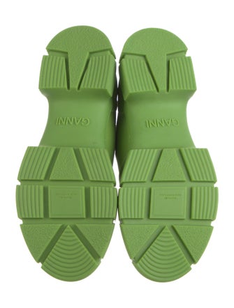 Ganni Leather Grosgrain Trim Chelsea Boots