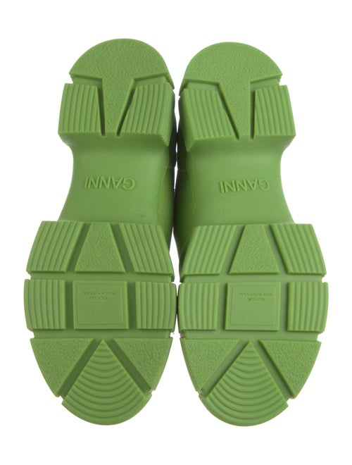 Ganni Leather Grosgrain Trim Chelsea Boots