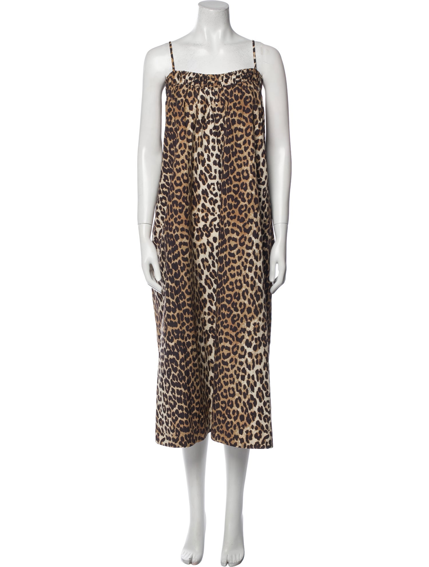 Ganni Animal Print Midi Length Dress w/ Tags