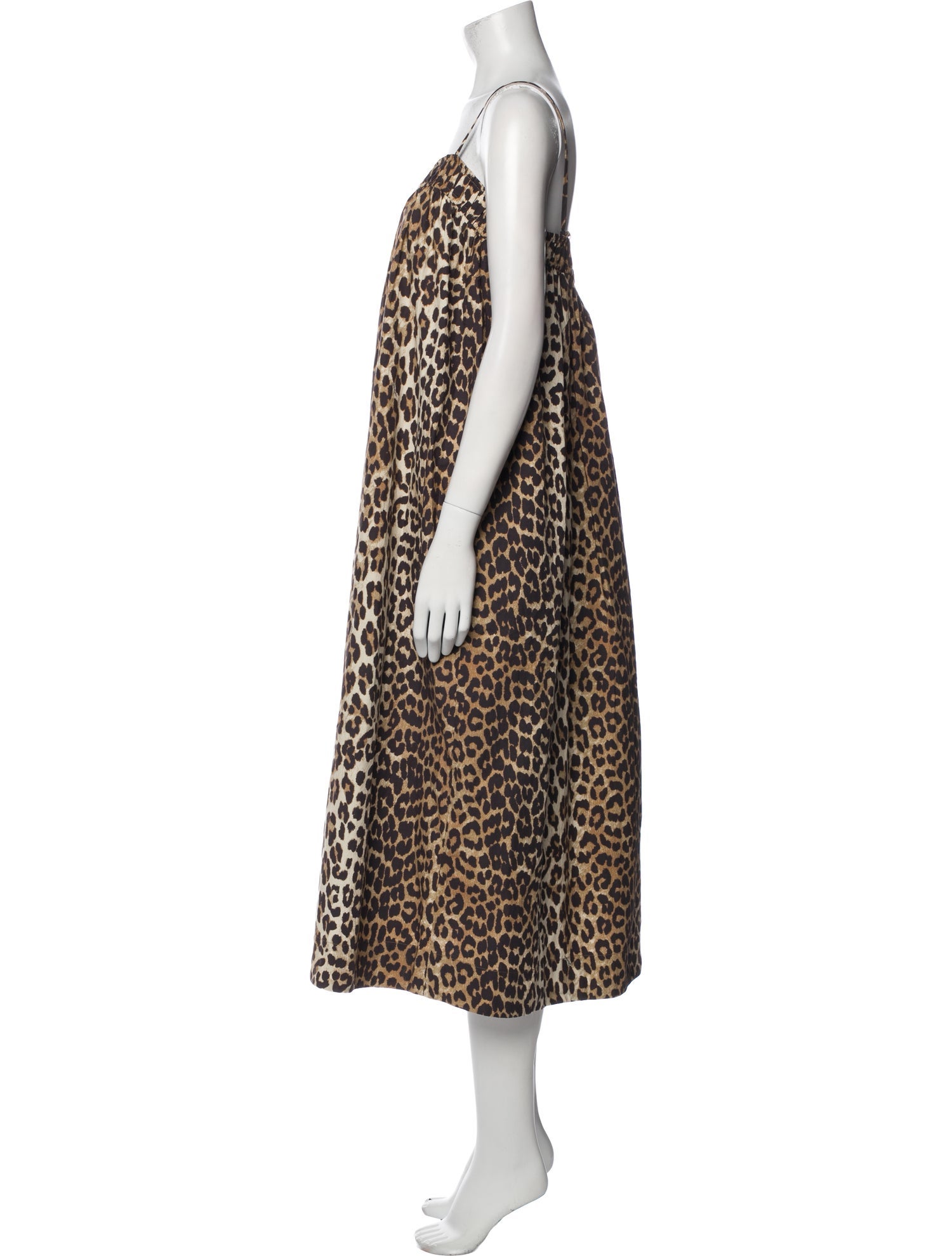 Ganni Animal Print Midi Length Dress w/ Tags