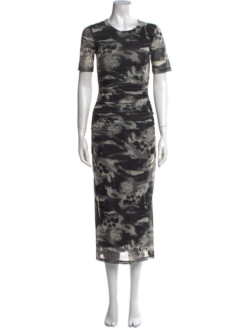 Ganni Floral Print Long Dress