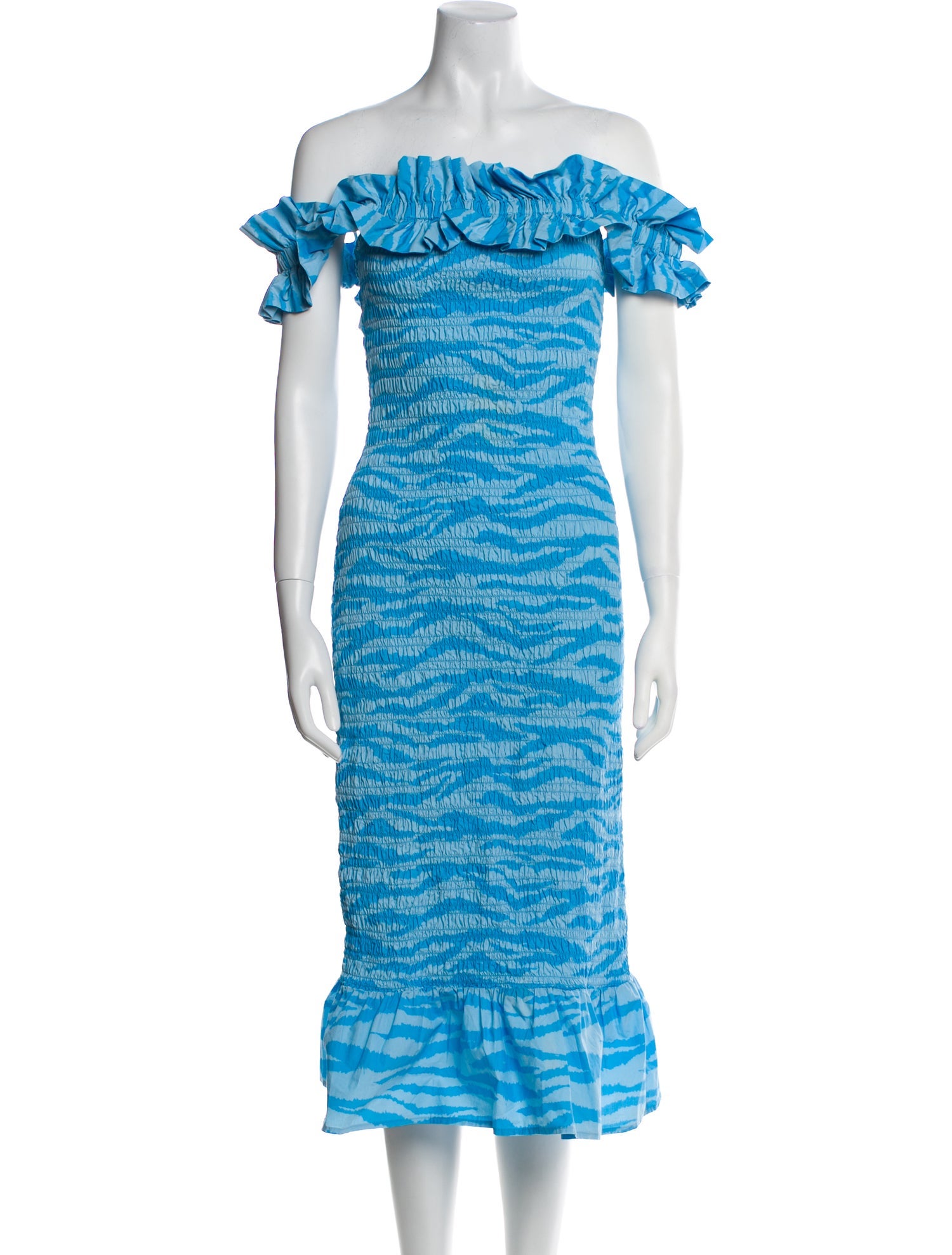 Ganni Printed Midi Length Dress