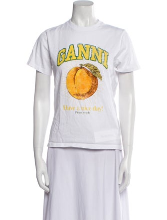 Ganni Graphic Print Crew Neck T-Shirt