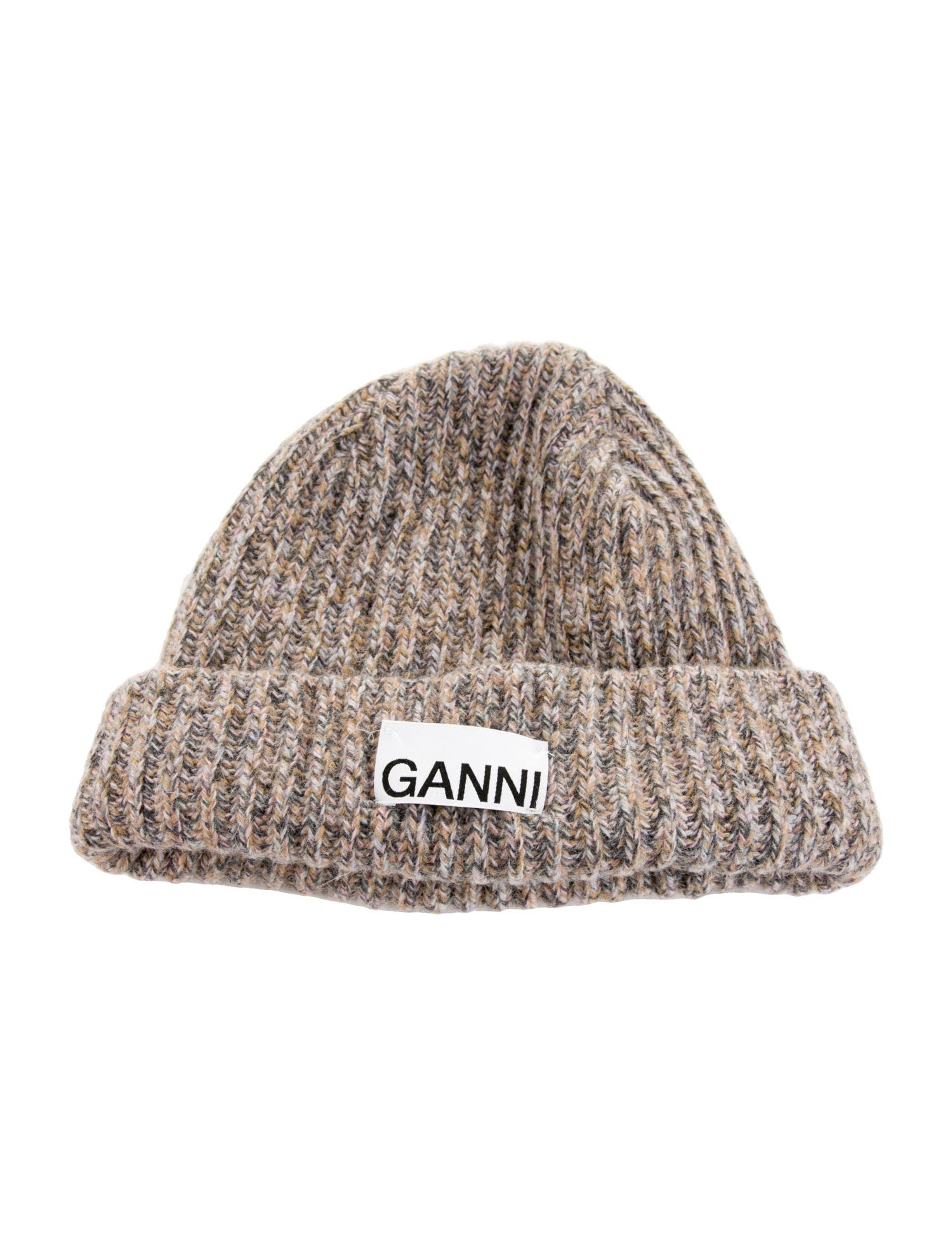 Ganni Knit Wool Beanie Hat