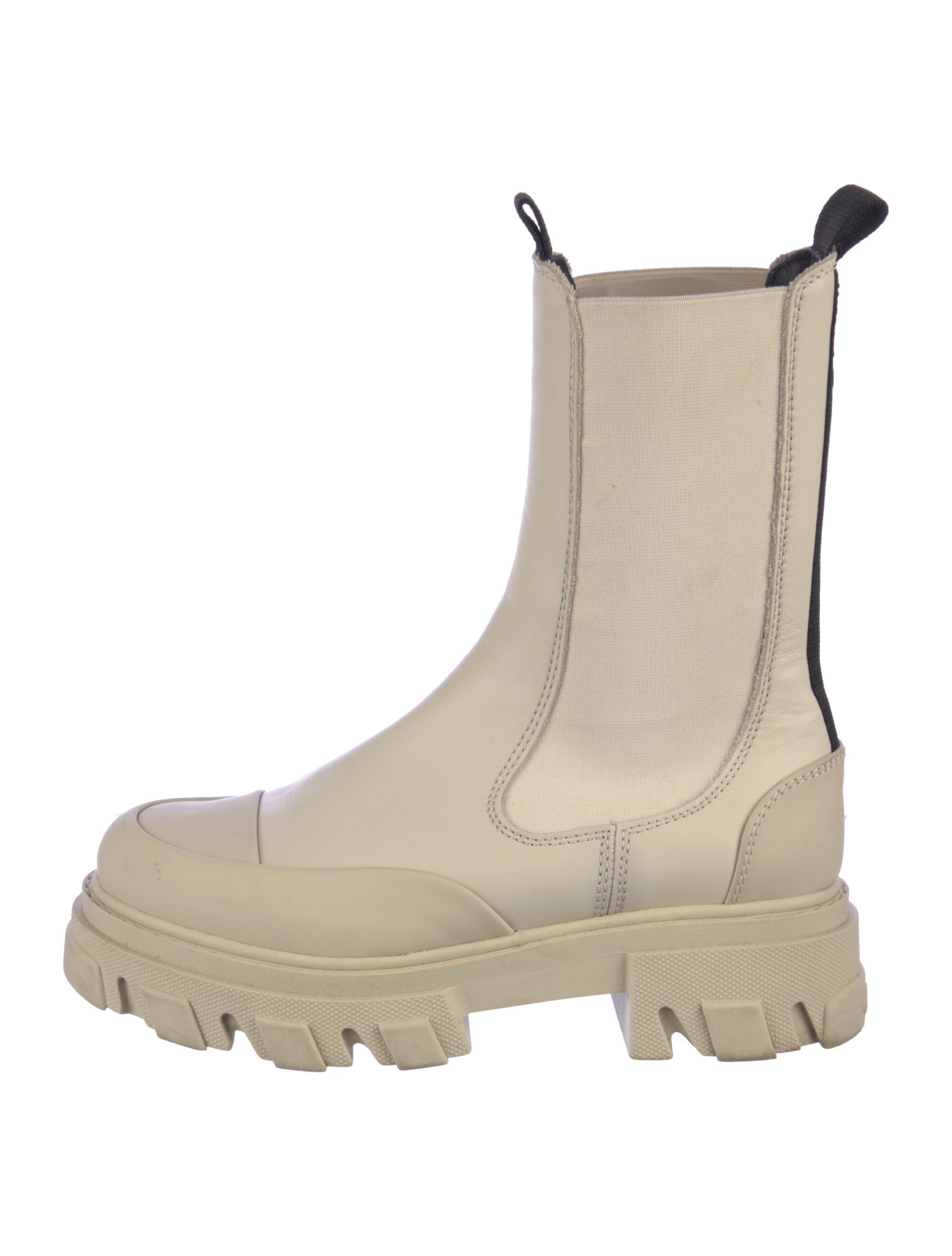 Ganni Leather Chelsea Boots