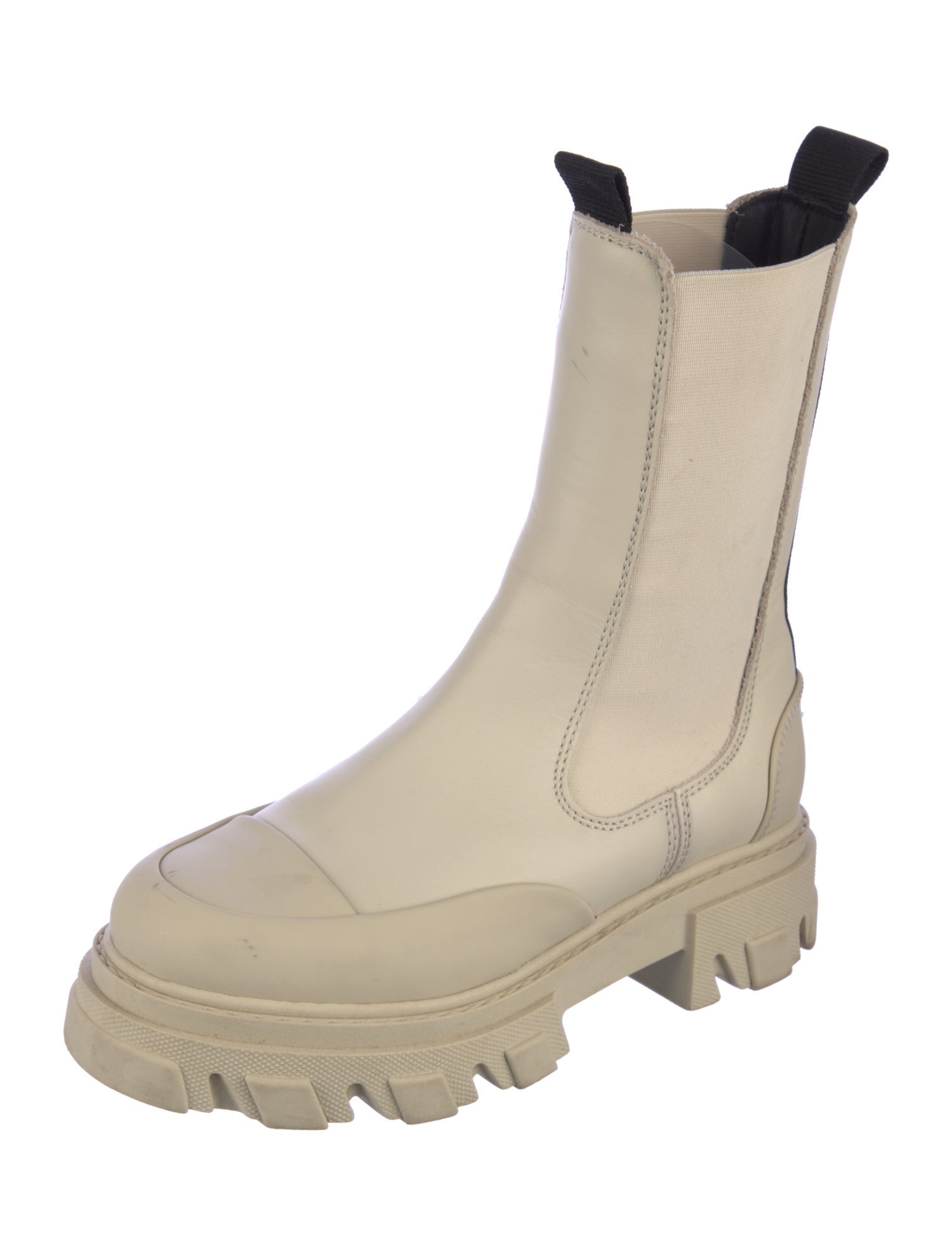 Ganni Leather Chelsea Boots