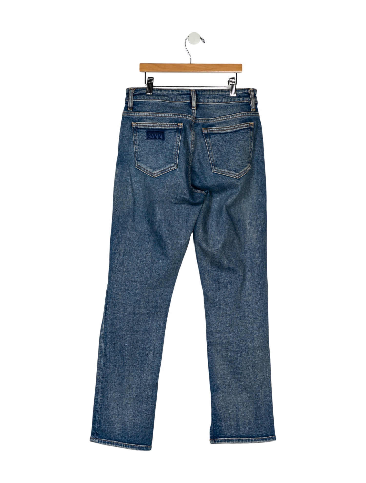 Ganni Mid-Rise Straight Leg Jeans
